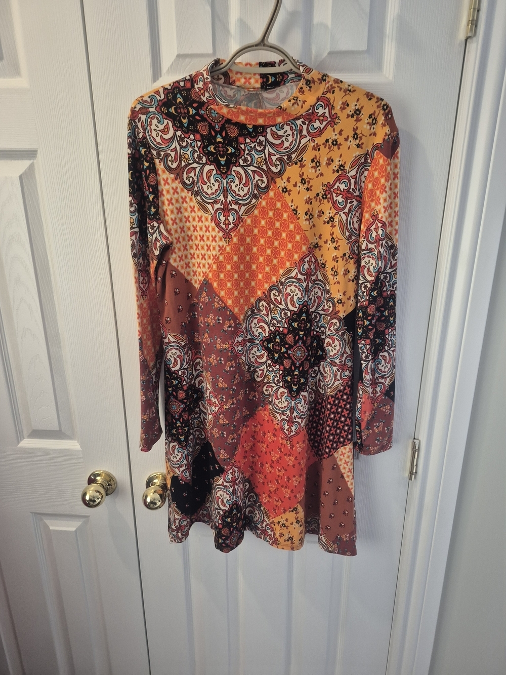 Rebel Sugar Patchwork Peasant Tunic Dress L - Picture 4 of 6